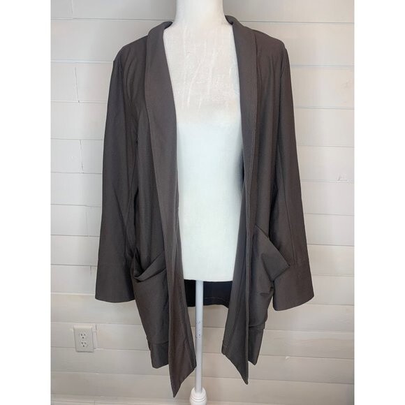 EIleen Fisher Cardigan Jacket Open Front Minimalist Contemporary Medium - Picture 1 of 5